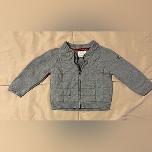 Zara Gray Knit Quilted Jacket